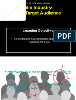 Film Industry: The Target Audience: Learning Objectives