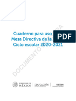 Cuaderno Para Uso de La Mesa Directiva de La APEC. Ciclo Escolar 2020-2021