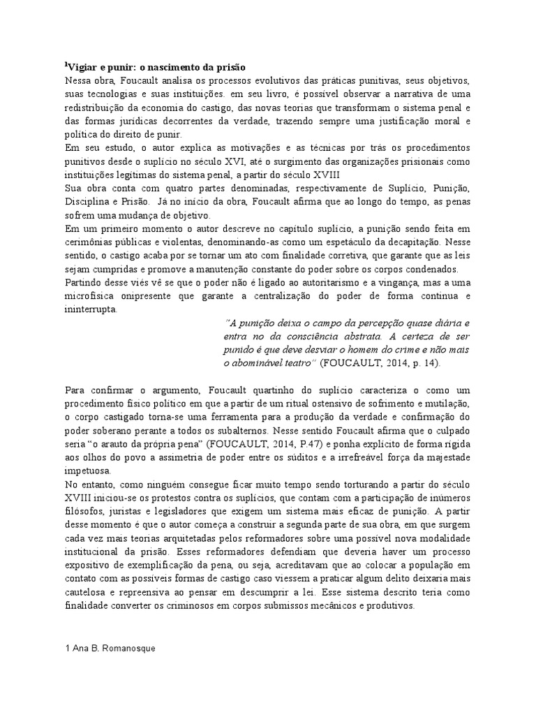 Vigiar e Punir PDF Michel Foucault
