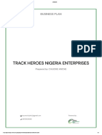 Track Heroes Nigeria Enterprises: Business Plan