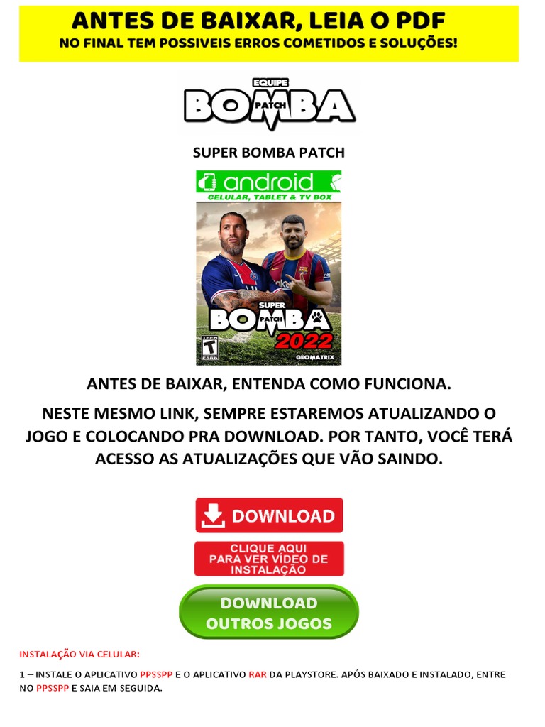 Bomba Patch 2022 PS2 ISO Download Grátis, bp Download Grátis, Free  Download