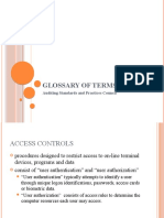 Auditing GLOSSARY OF TERMS