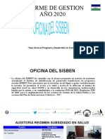 Informe Rendicion de Cuentas Sisben 2020