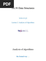 2IL50 Data Structures: 2018-19 Q3 Lecture 2: Analysis of Algorithms