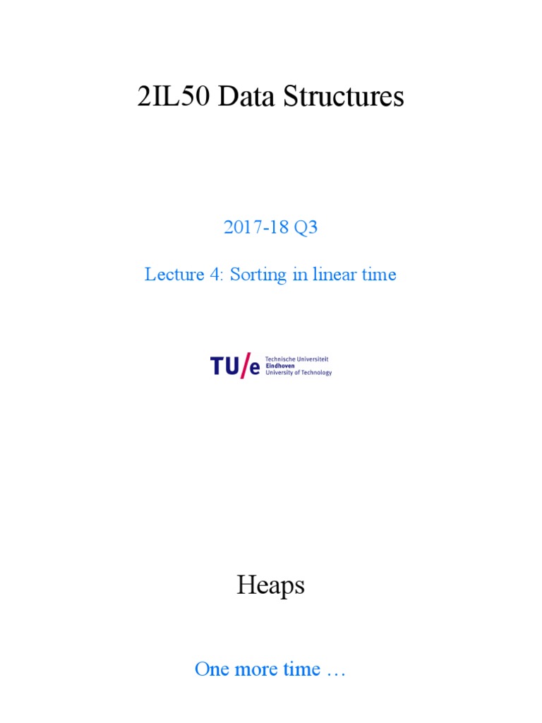 Linear Time Sorting Algorithms Explained | PDF | Algorithms ...