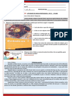 CHAVE de CORREÇÃO - 9º Ano - 29.06.21 - Crônicas e Marcadores Temporais.