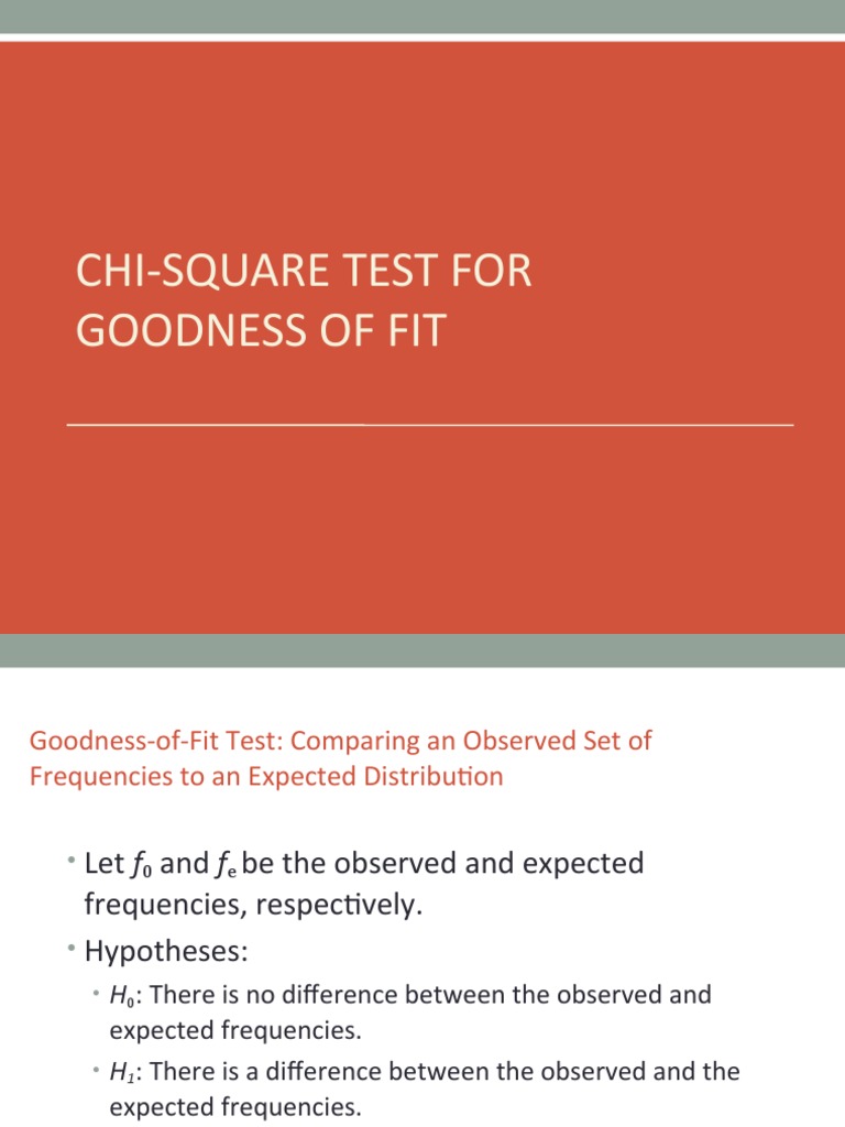 Chi-Square Goodness of Fit Test Guide | PDF | Goodness Of Fit | Chi ...