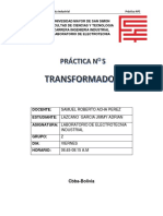 Práctica 5 - Transformadores