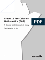 Gr11 Pre Calculus