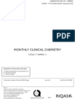 Monthly Clinical Chemistry: Cycle 17 Sample 11