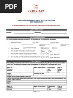 Pre-Screening Employment Application Form Driver/Courier