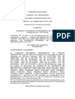 Senado Pide Anulacion de Decreto 1257