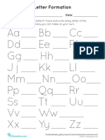 Letter Formation Assessment