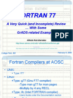 Fortran 77: A Very Quick (And Incomplete) Review With Some Grads-Related Examples