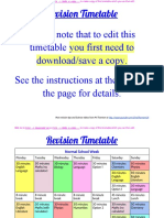 Revision Timetable by MR Thornton