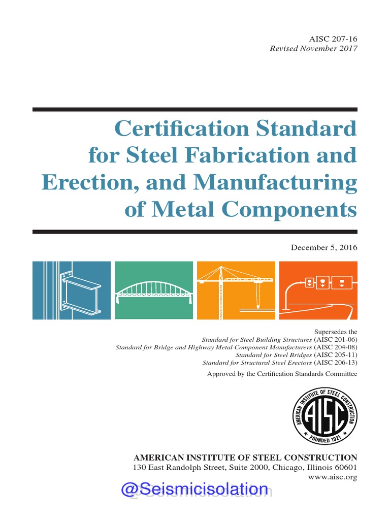AISC Certification Standard For | PDF | Quality Assurance ...