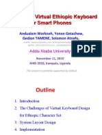 The Virtual Ethiopic Keyboard For Smart Phones