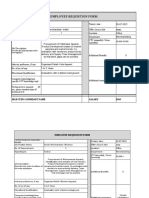 Employee Requistion Form: Selected Candidate Name Salary DOJ