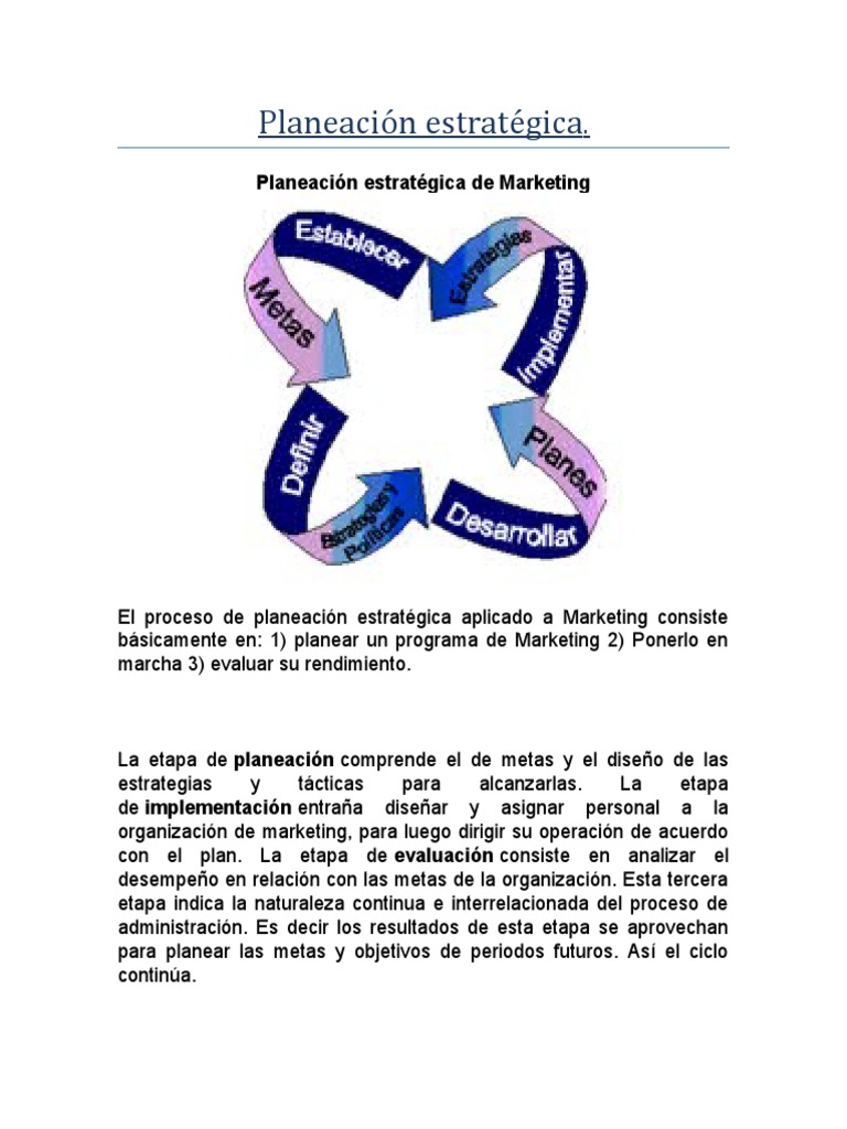 03 - Planeacion Estrategica Del Marketing | PDF | Marketing | Planificación