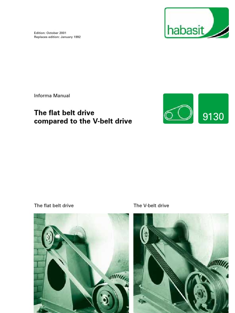 flat vs v belt Belt (Mechanical) Materials Free 30day Trial Scribd