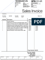 Aria 1 Invoice