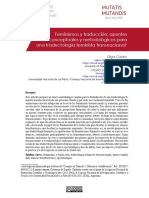3) Feminismos y traducción | apuntes conceptuales y metodológicos para una traductología feminista transnacional - Castro; Spoturno (2019)