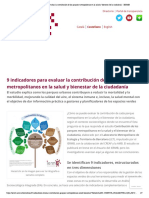 9 Indicadores para Evaluar La Contribución de Los Parques Metropolitanos en La Salud y Bienestar de La Ciudadanía - IERMB