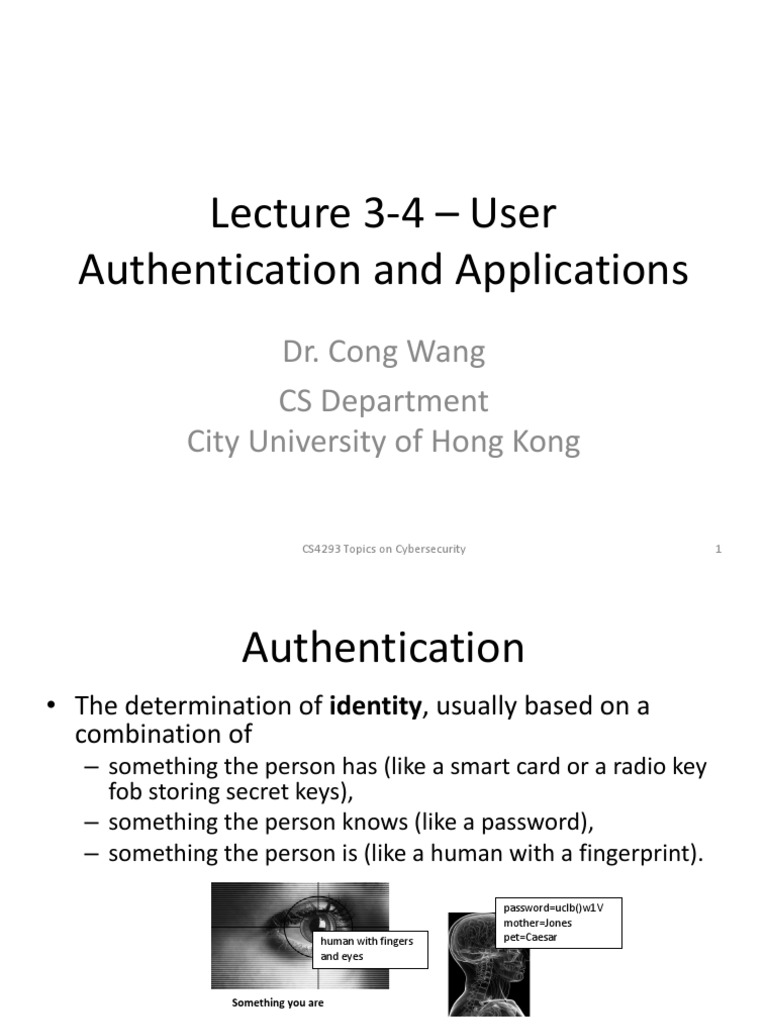 03 Week3 4 Authentication Compressed | PDF | Radio Frequency ...