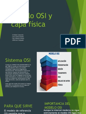 Modelo OSI y Capa Física | PDF | Modelo osi | Red de computadoras