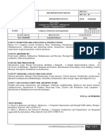 Unit I Computer Organization & Instructions 9: Department Documents Doc - No: Rev No: 00