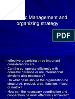 Strategic Management and Organizing Strategy