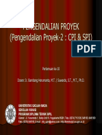 PENGENDALIAN PROYEK (Pengendalian Proyek-2 - CPI & SPI)
