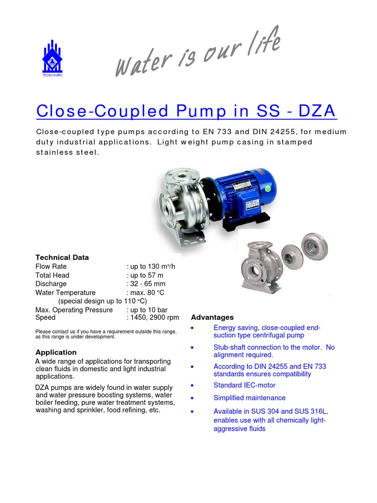 Industrial Stainless Steel Pumps | PDF | Pump | Chemical Engineering