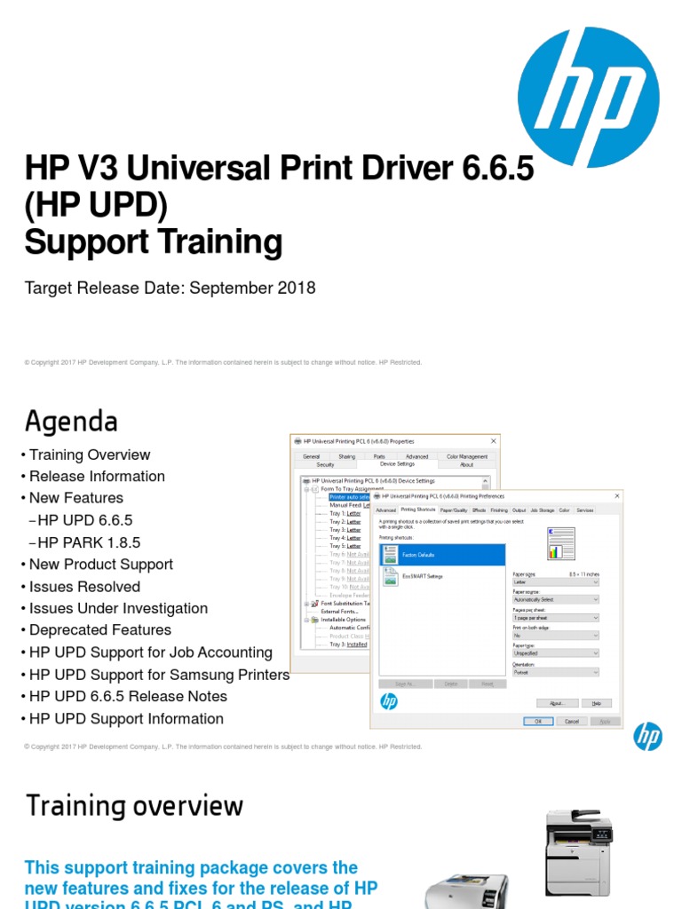 attribut Tag det op bjælke HP V3 Universal Print Driver 6.6.5 | PDF | Operating System Families |  Computing