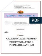 Caderno de Atividades de História Novembro 5 Ano Zélia