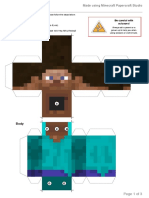 Original Steve Made Using Minecraft Pape