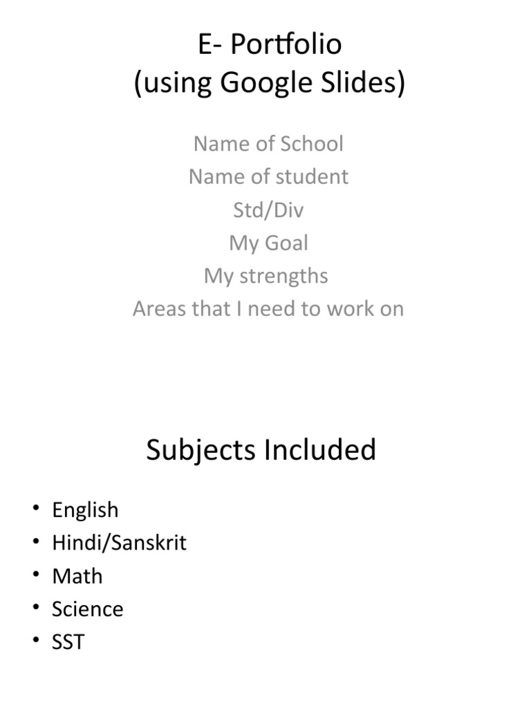 Student E-Portfolio Guide | PDF | Art