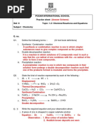 PS As CB X Chem 1.2 Chemical Reactions and Equations