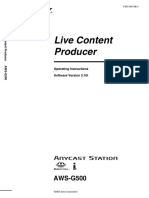 Live Content Producer: AWS-G500