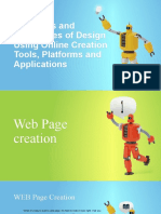 Principles and Techniques of Design Using Online Creation Tools, Platforms and Applications