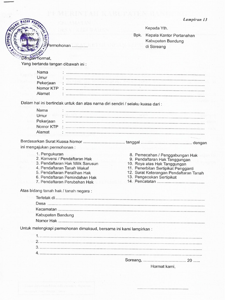 Formulir Ukur KAB BDG PDF