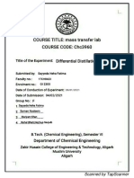 Differential Distillation Report by - Sayyeda Neha Fatima