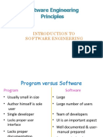 Software Engineering Principles: Introduction To S O F Tware Engineering