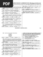 SAMPLE QUESTION PAPER FOR BSCS ADMISSION 2021 (Morning and Afternoon)