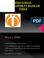 Industrial Development Bank of India: Shalini C G 5 Sem BBA