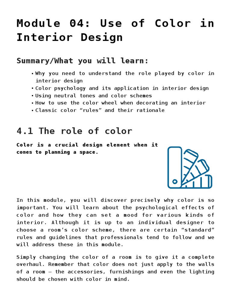 Color Psychology in Interior Design | PDF | Color | Graphic Design