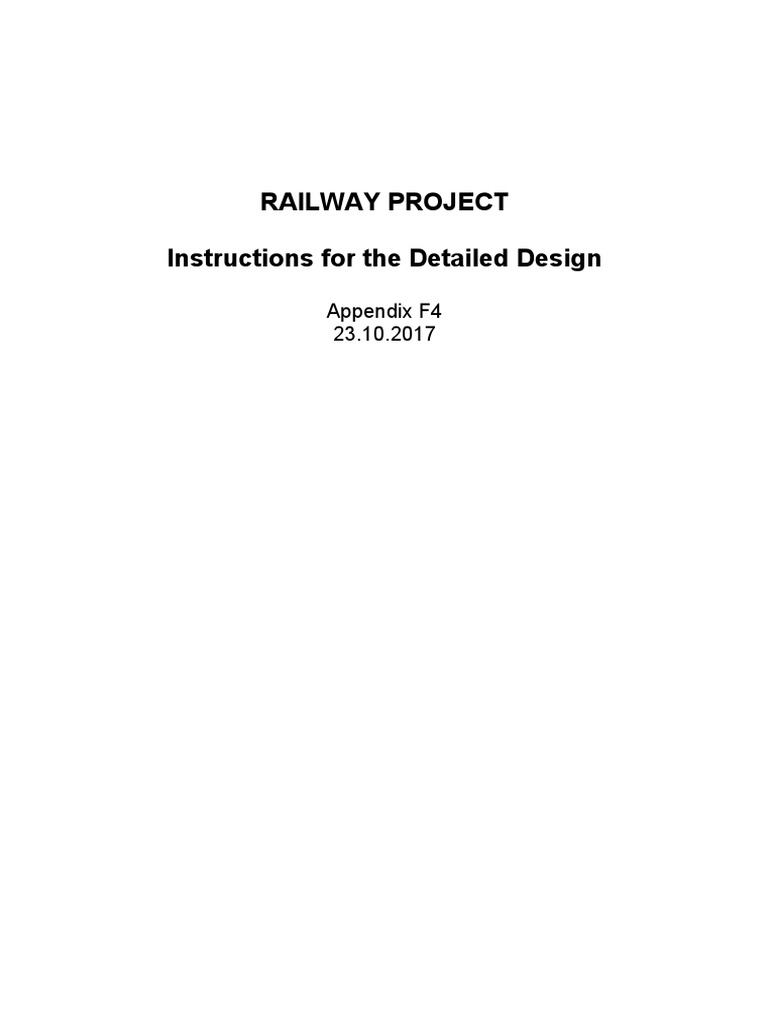 Detailed Design Instructions for Railway Project | PDF | Rail Transport ...