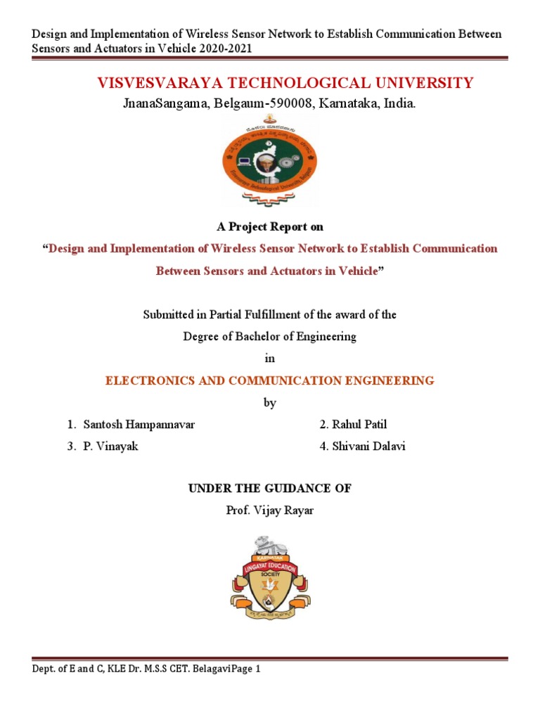Final Year Project Report | PDF | Wireless Sensor Network | Computer ...