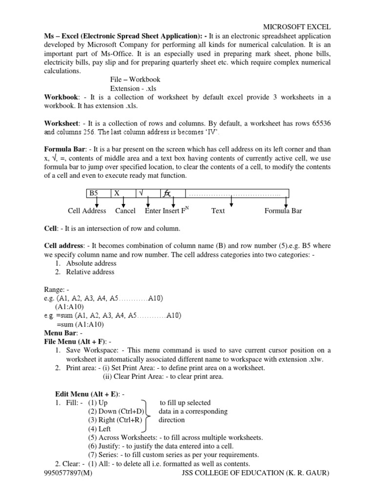 Microsoft Excel Overview and Features | PDF | Microsoft Excel | Spreadsheet