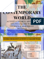 THE Contemporary World: Activity 1: Global Migration Online Gallery Walk Ciedrick Q. Marasigan Bsamt-3A